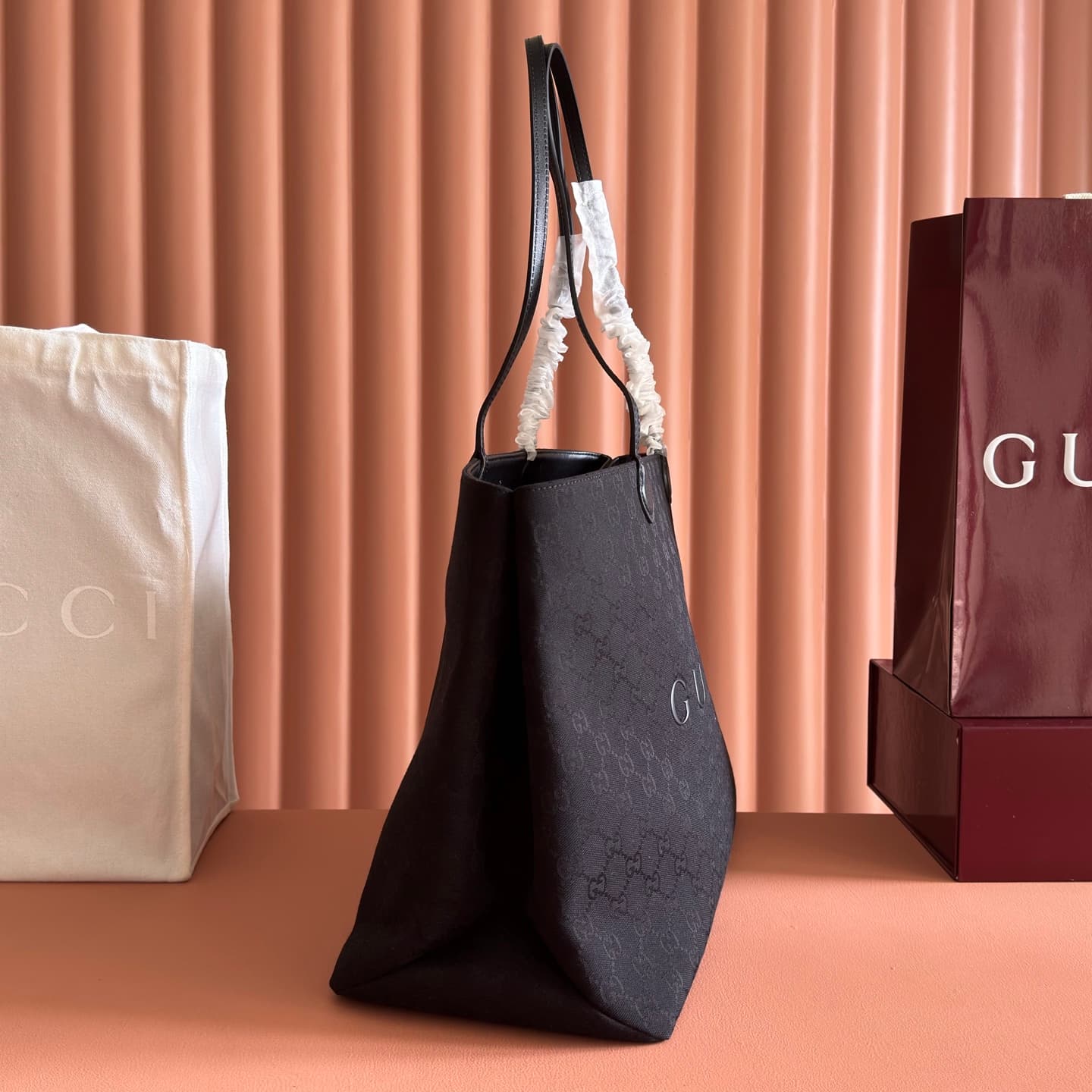 Gucci NY large tote bag Grey and black GG canvas ‎A00B4R High