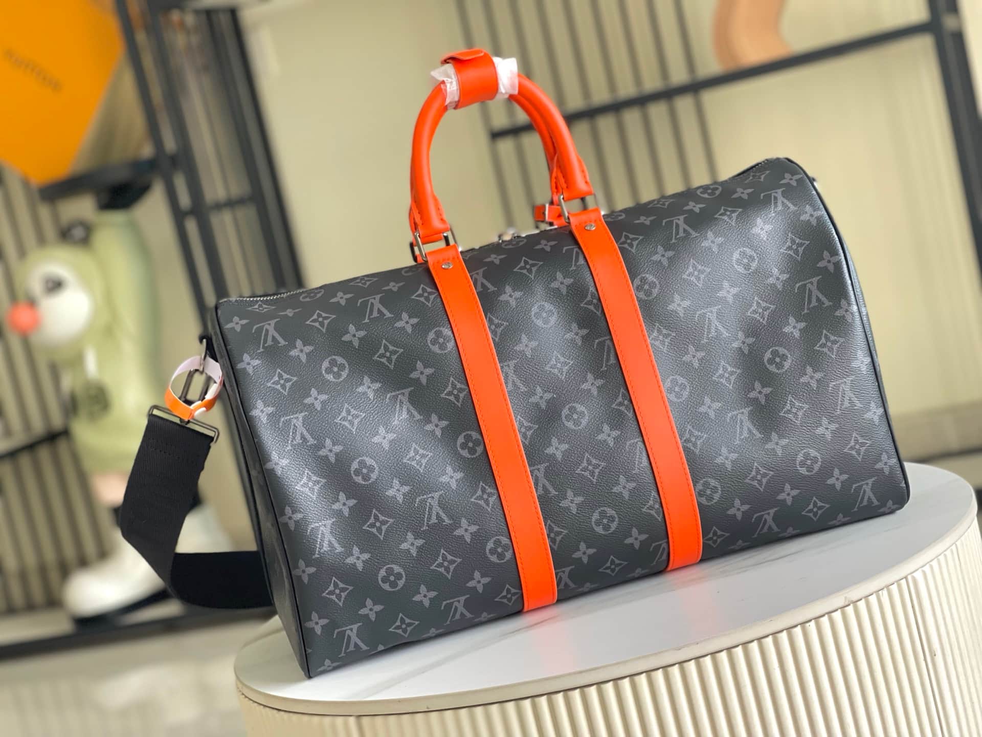 Louis Vuitton Keepall Bandoulière 45 Black Monogram Eclipse coated canvas M15251 TOP