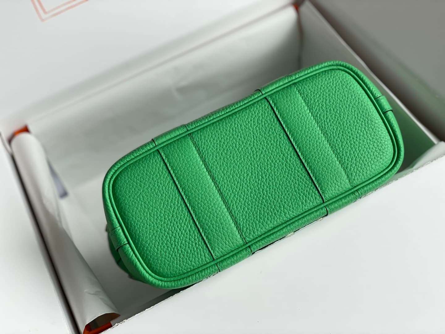 Hermes Garden Party 23 bag in Vert Comics Togo Leather WAX High