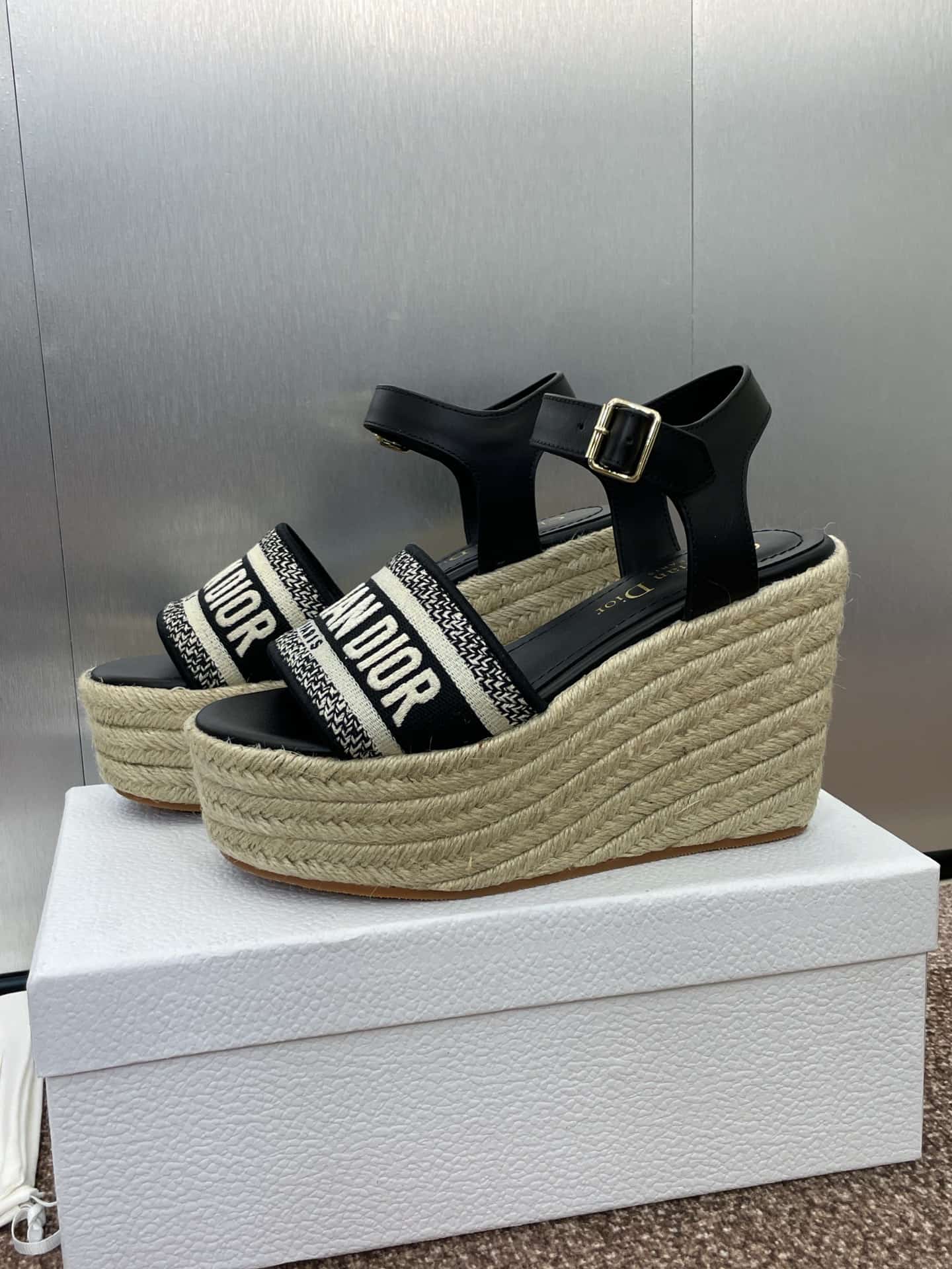Dior D-Club Wedge Sandal Shoes Women