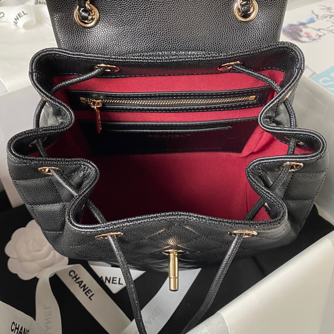 Chanel Urban Spirit Backpack Grained Calfskin & Gold-Metal AS4059 Black A