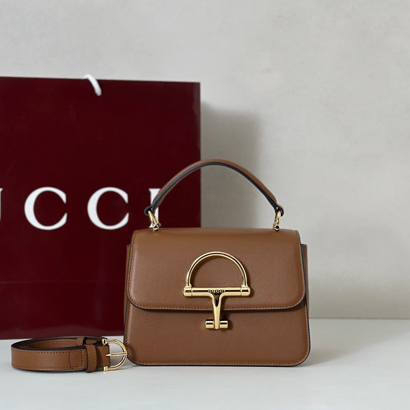 Gucci Siena small top handle bag 855536 Brown High