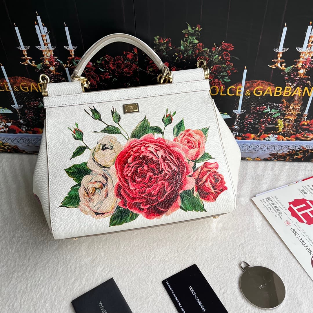 Dolce & Gabbana Miss Sicily top handle bag with multicolor print leather High