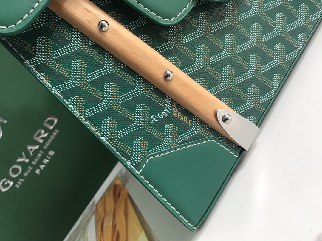 Saïgon PM Bag Goyardine Canvas & Clamecy Cowhide Green High