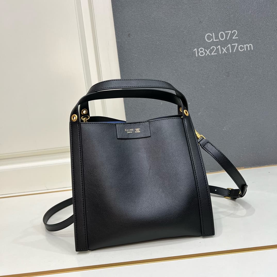 Celine SMALL CUBE BAG IN SUPPLE CALFSKIN Black