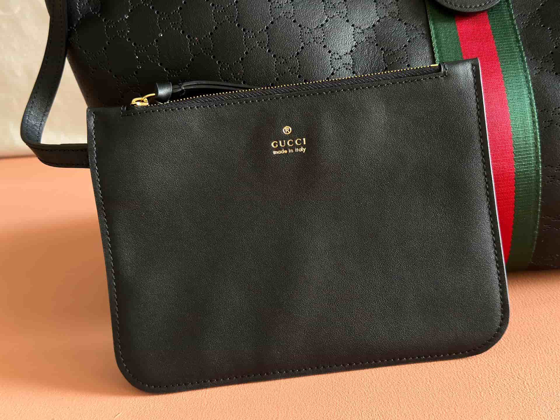 Gucci Giglio large tote bag black GG leather 853971 High