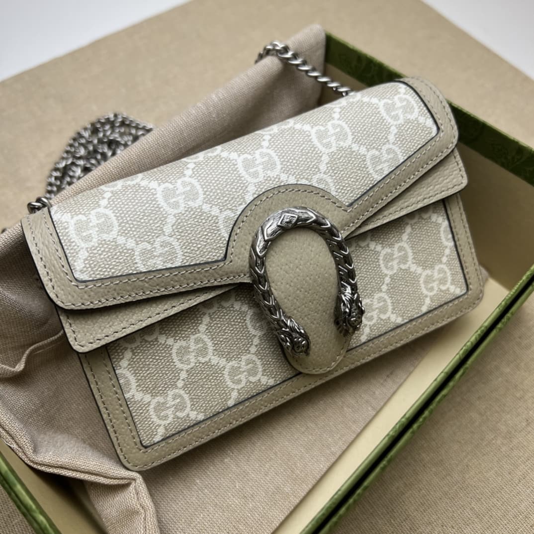 Dionysus GG Supreme super mini bag 476432 Beige high