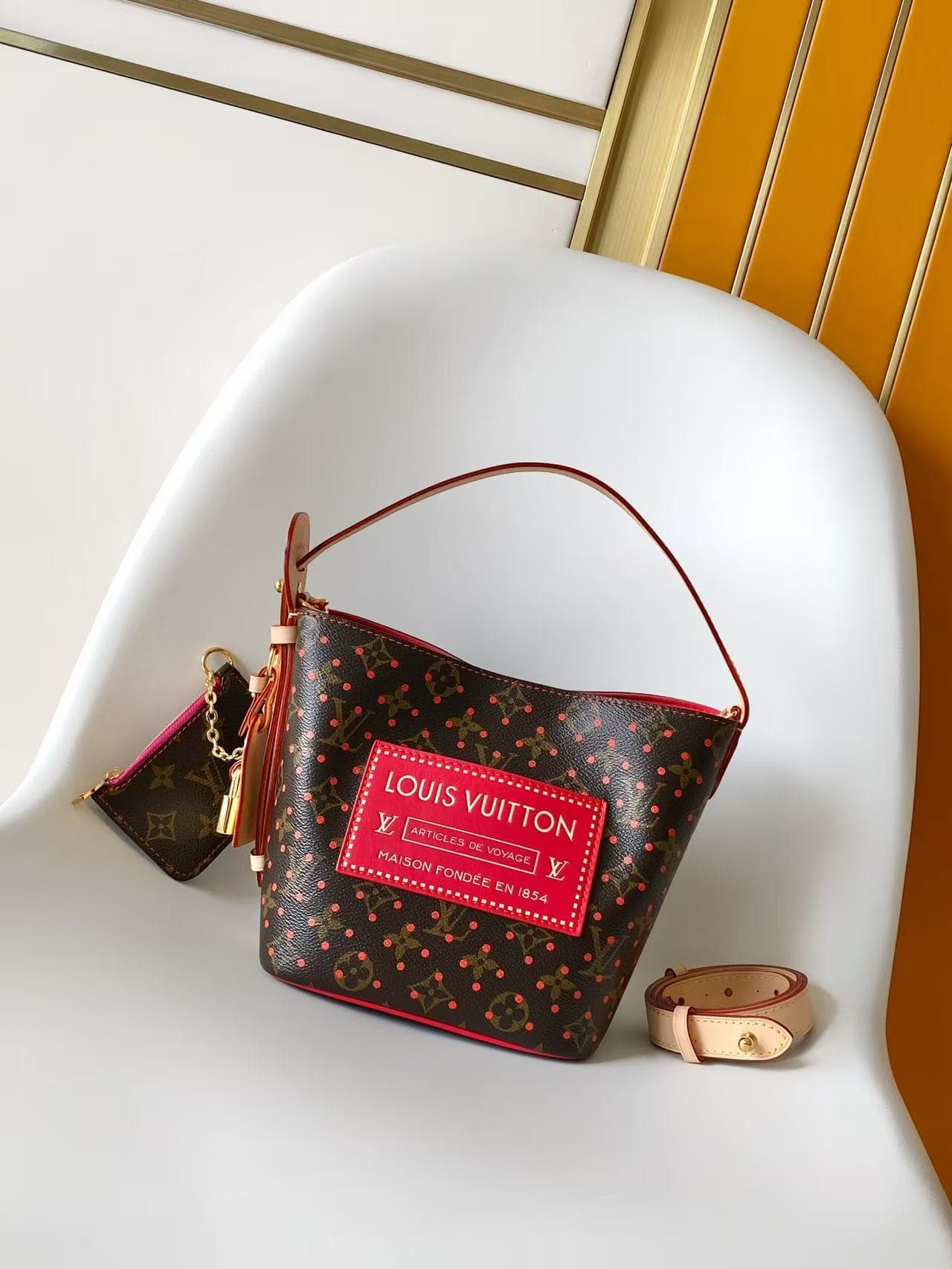 Louis Vuitton All In BB Vibrant Red Monogram coated canvas M29076 High