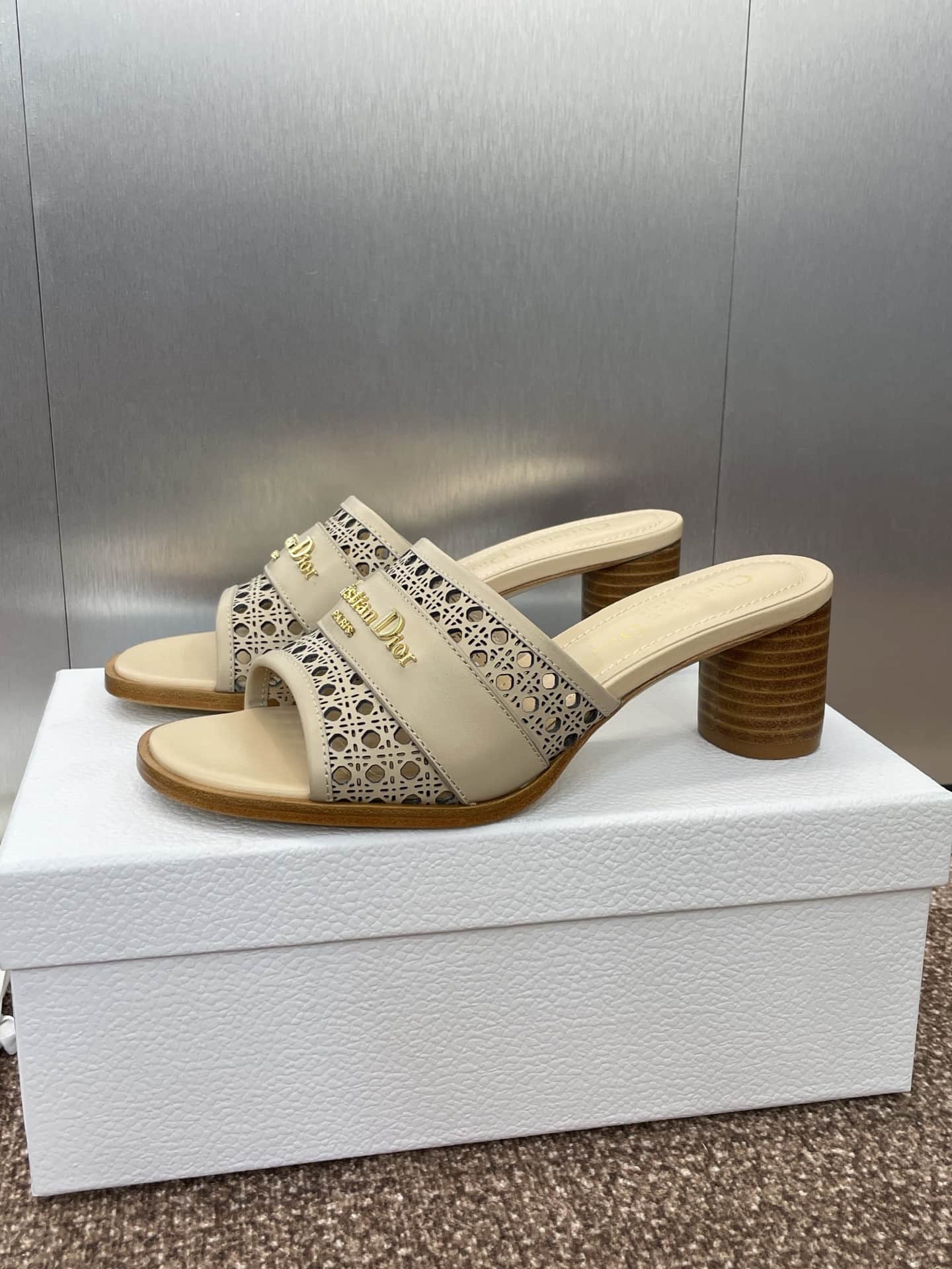 Dior D-Lane Heeled Slide Shoes Women