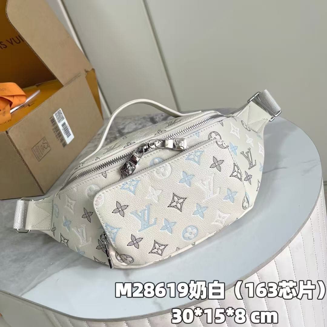 Louis Vuitton Rush Bumbag Ecru White Monogram Shadow calfskin leather M28619 High