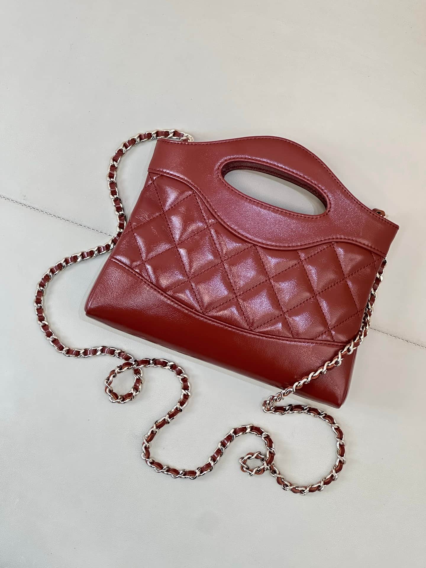 Chanel Clutch with chain Lambskin & Gold-Tone Metal AP3656 Claret TOP