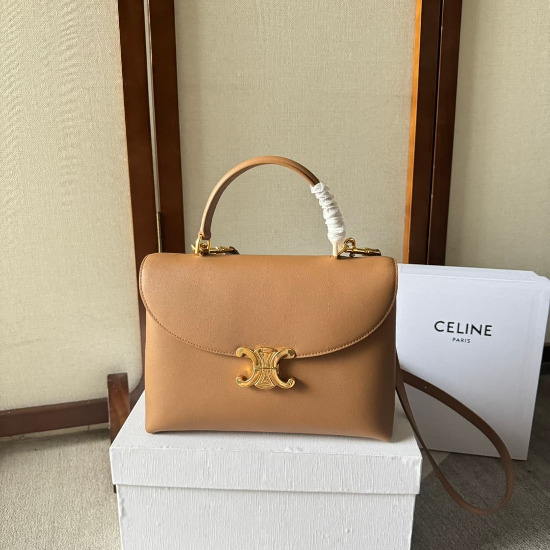 Celine Small Nino bag in Milk Tea Color Supple Calfskin High