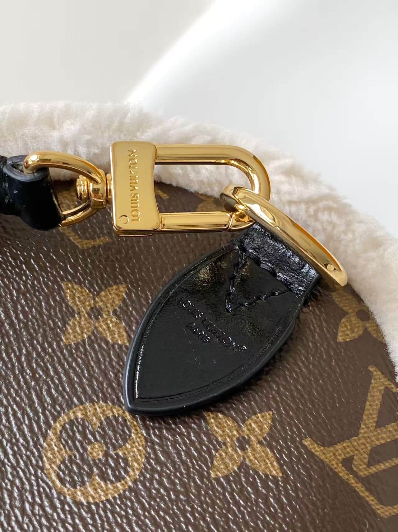 Louis Vuitton Speedy Soft 30 Teddy Monogram Shearling Coated canvas M26326 High