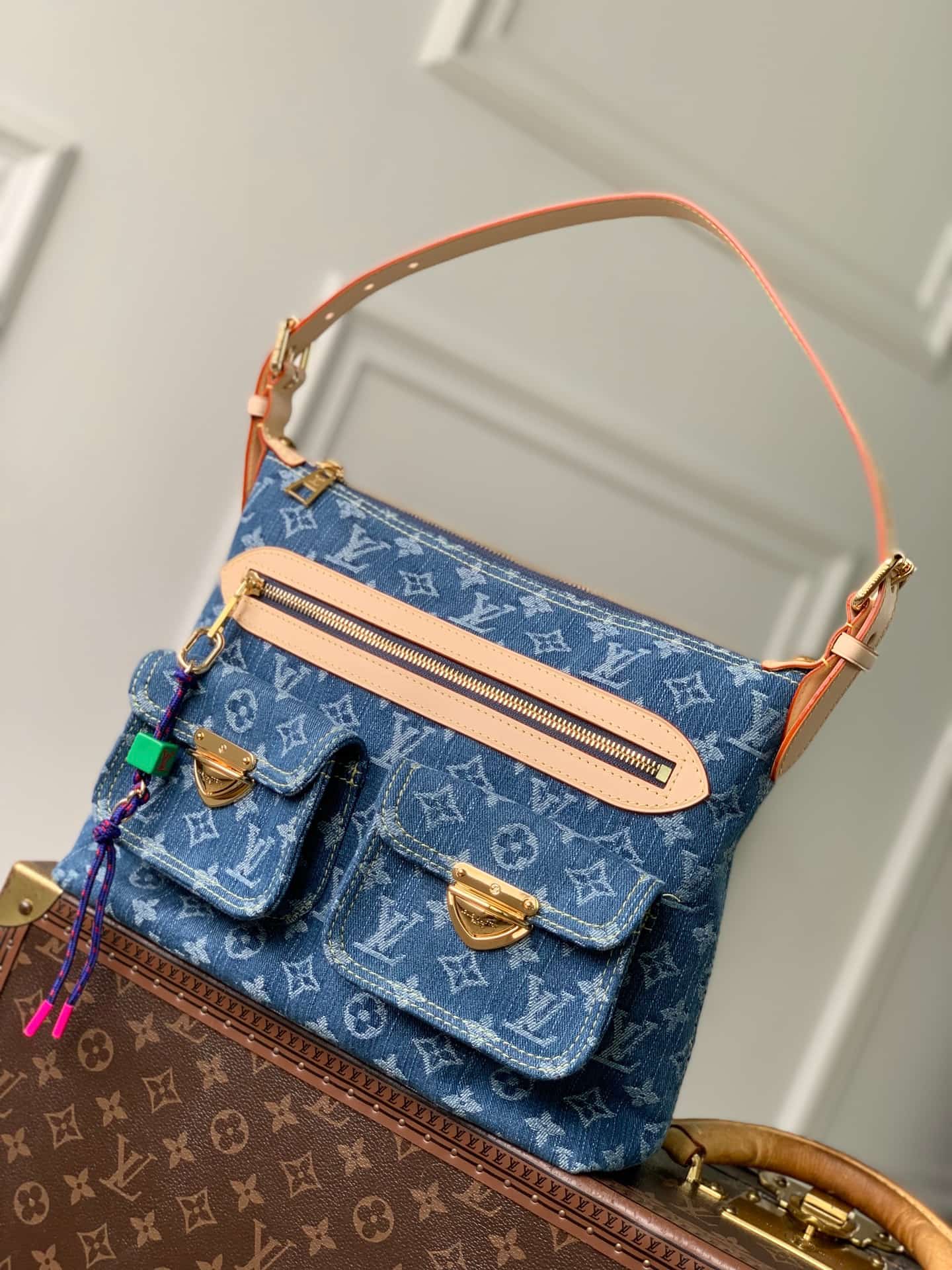 Louis Vuitton Baggy Monogram Blue Denim M27329 High