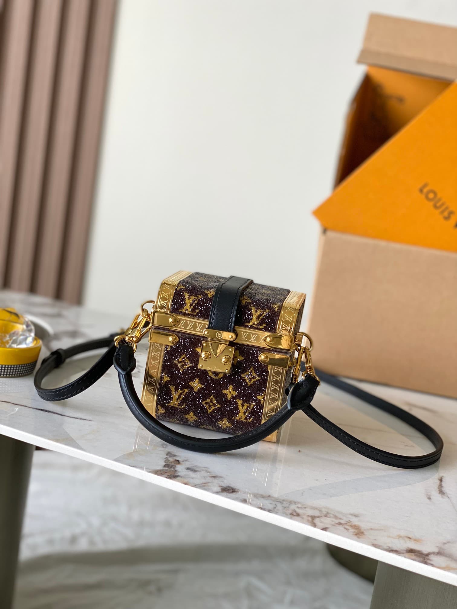 Louis Vuitton Treasure Box Crystals on textile Cowhide-leather and metallic trim M83089 TOP