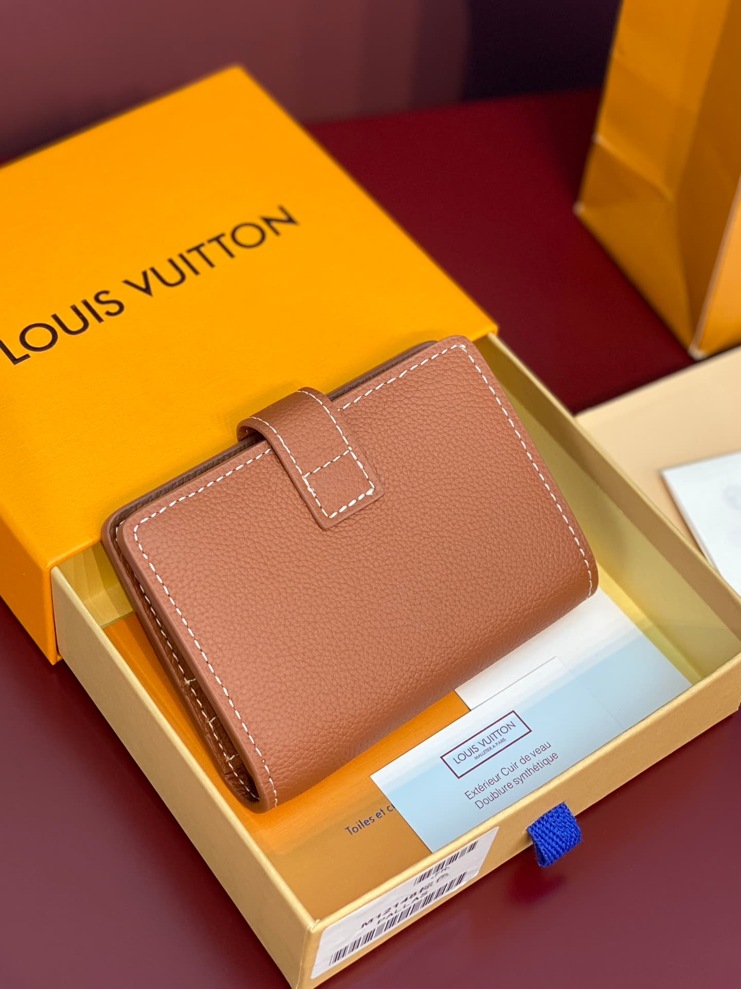 Louis Vuitton Low Key Compact Wallet Cognac Smooth calfskin M12148 High