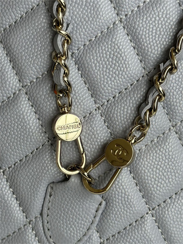Chanel Mini Backpack Grained Calfskin Gold-Tone Metal AP3753 Purple Pale A