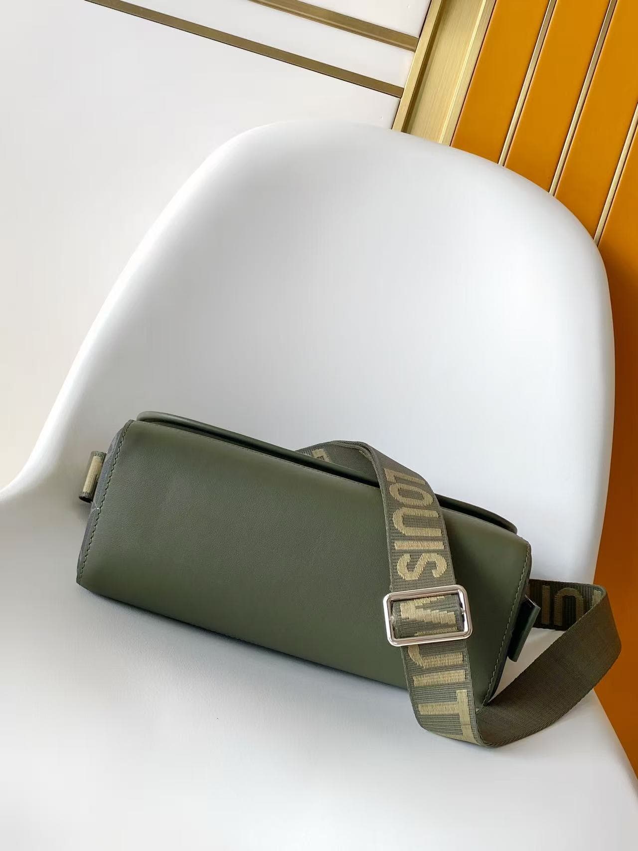 Louis Vuitton Courrier Messenger Khaki Green Monogram Eclipse coated canvas M28629 High