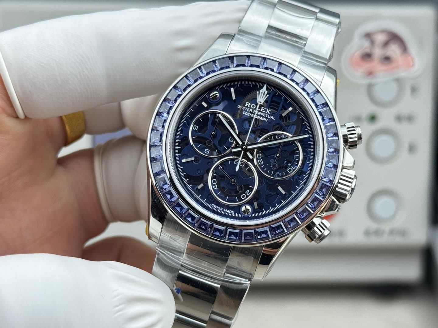 Rolex Daytona Watch with Sapphire Bezel and Obsidian Dial TOP