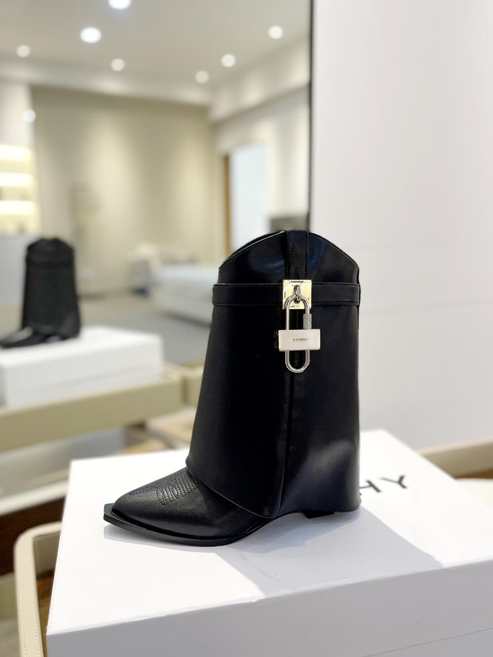 Givenchy Shark Lock Biker ankle boots Shoes Women