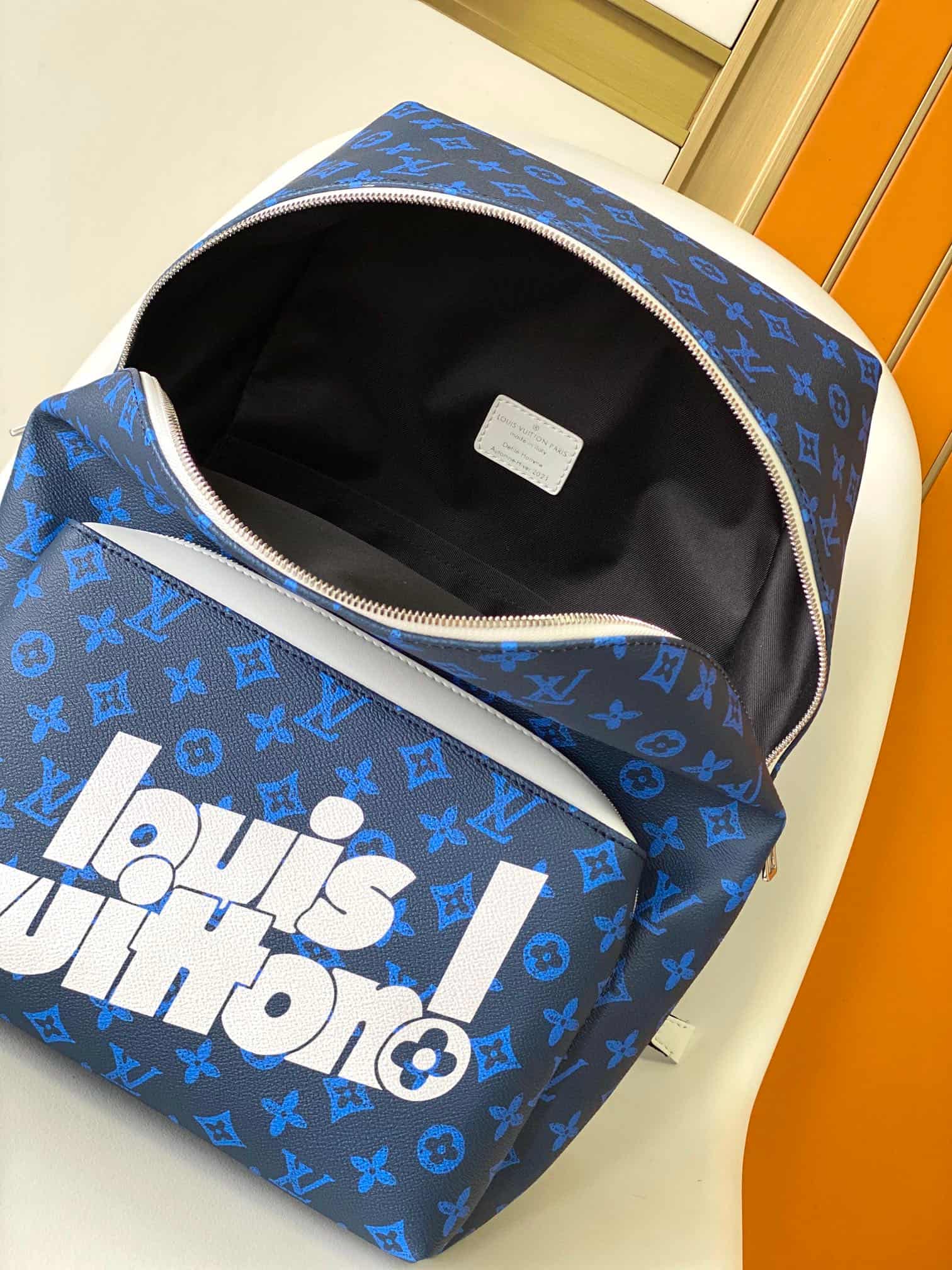 Louis Vuitton Everyday LV Discovery Backpack Blue Monogram Canvas High
