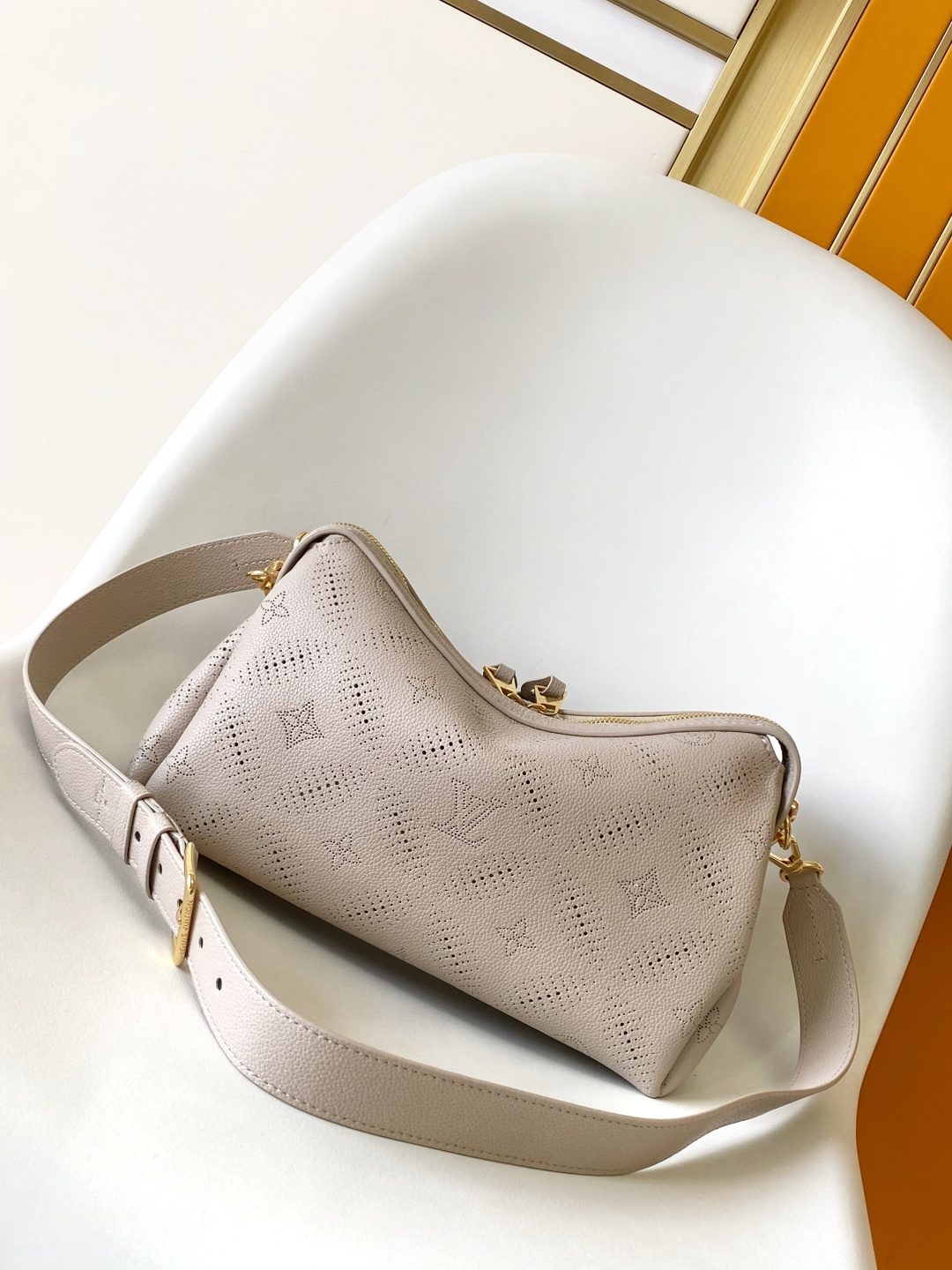 Louis Vuitton Hand It All PM Pink/Gray Perforated Mahina calfskin leather M13157 High