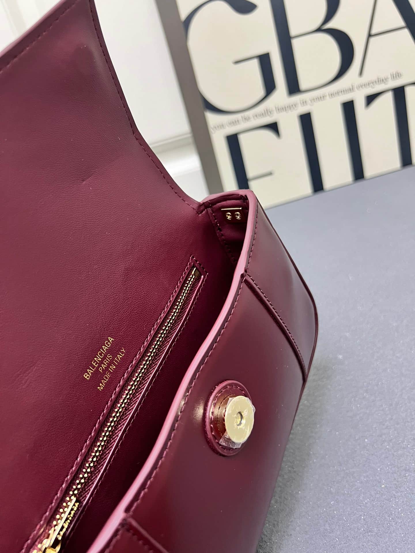 Balenciaga Hourglass sling bag Claret High