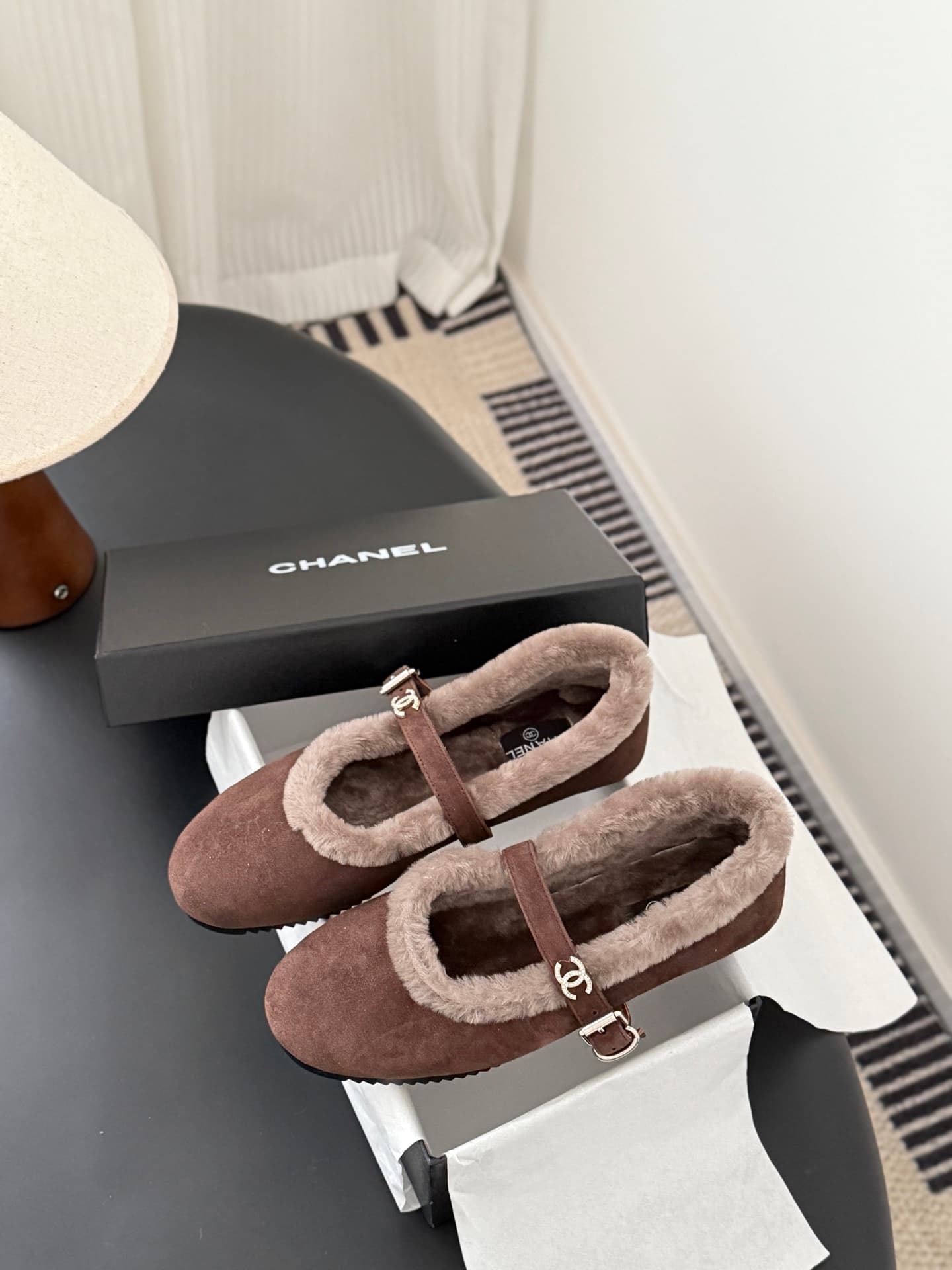 Chanel Mary Janes Ballet Flats Shoes Women