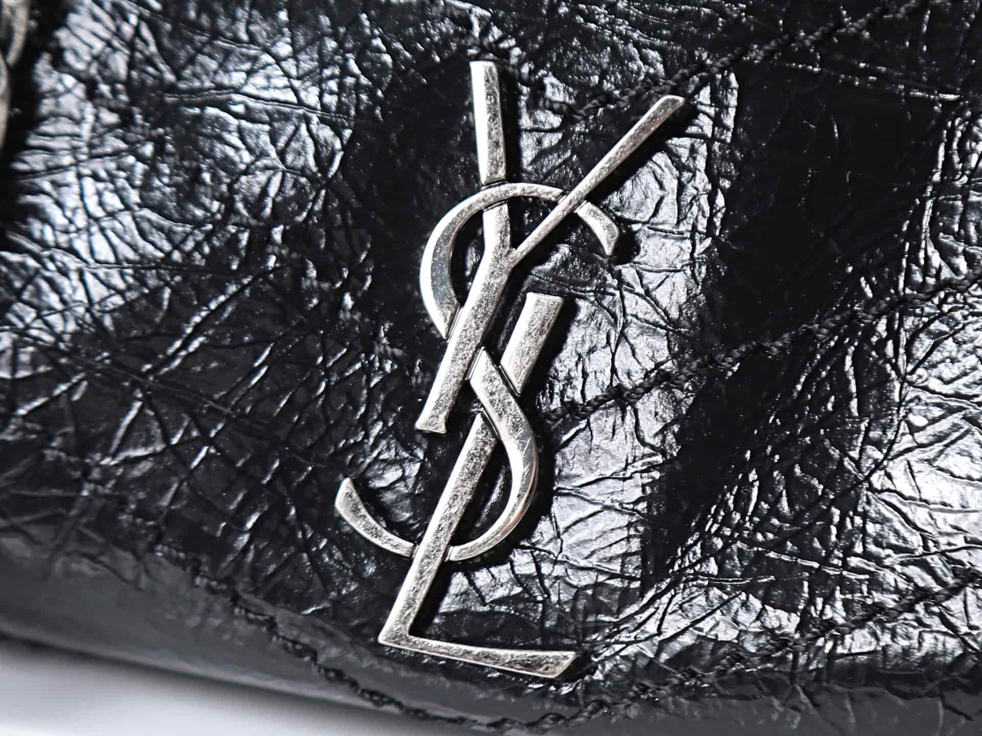 Saint Laurent Niki Shopping Tote Bag Calf Leather In Black 872680 High