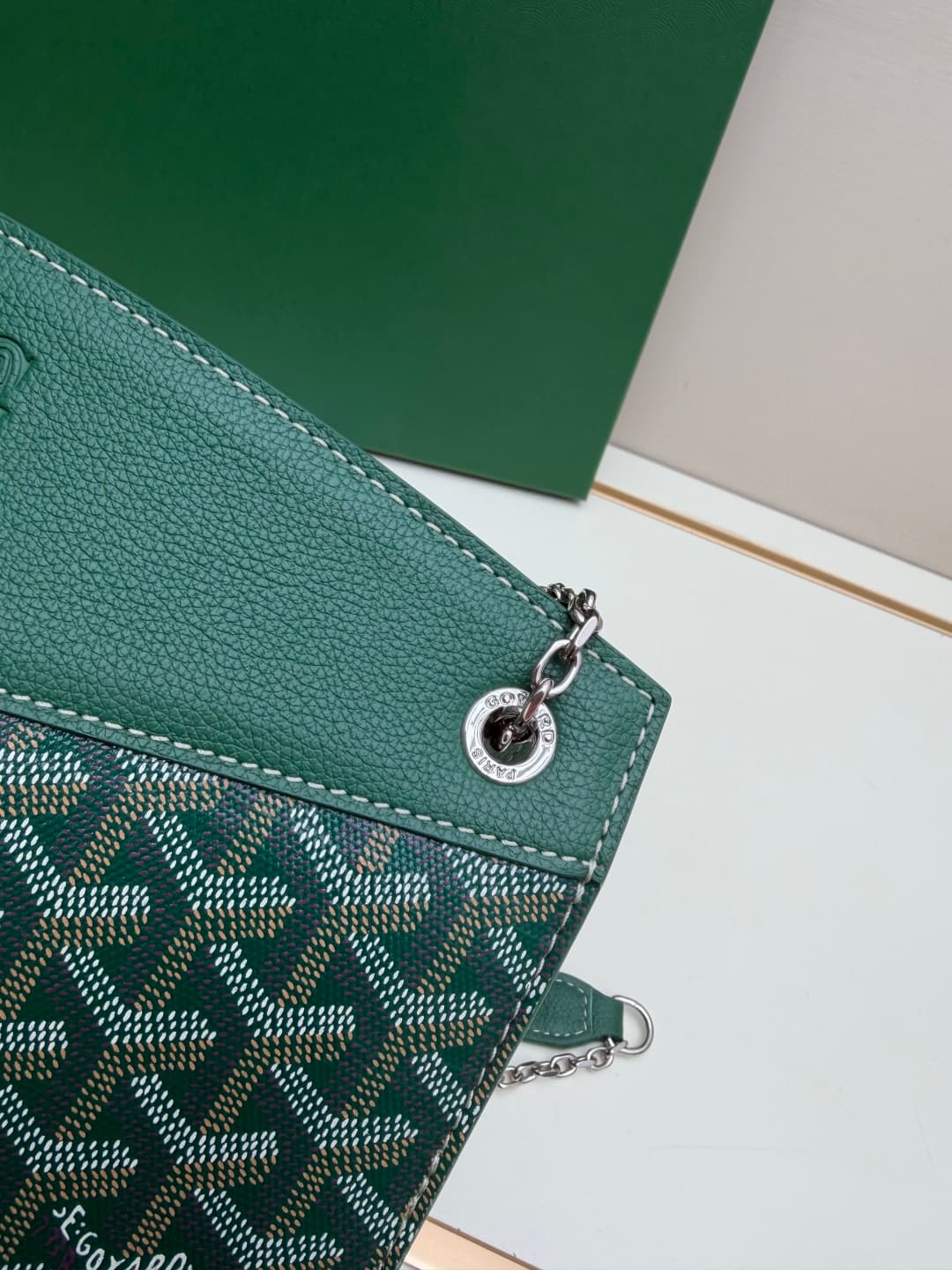 Goyard Rouette Structure bag in Green Goyardine Canvas High