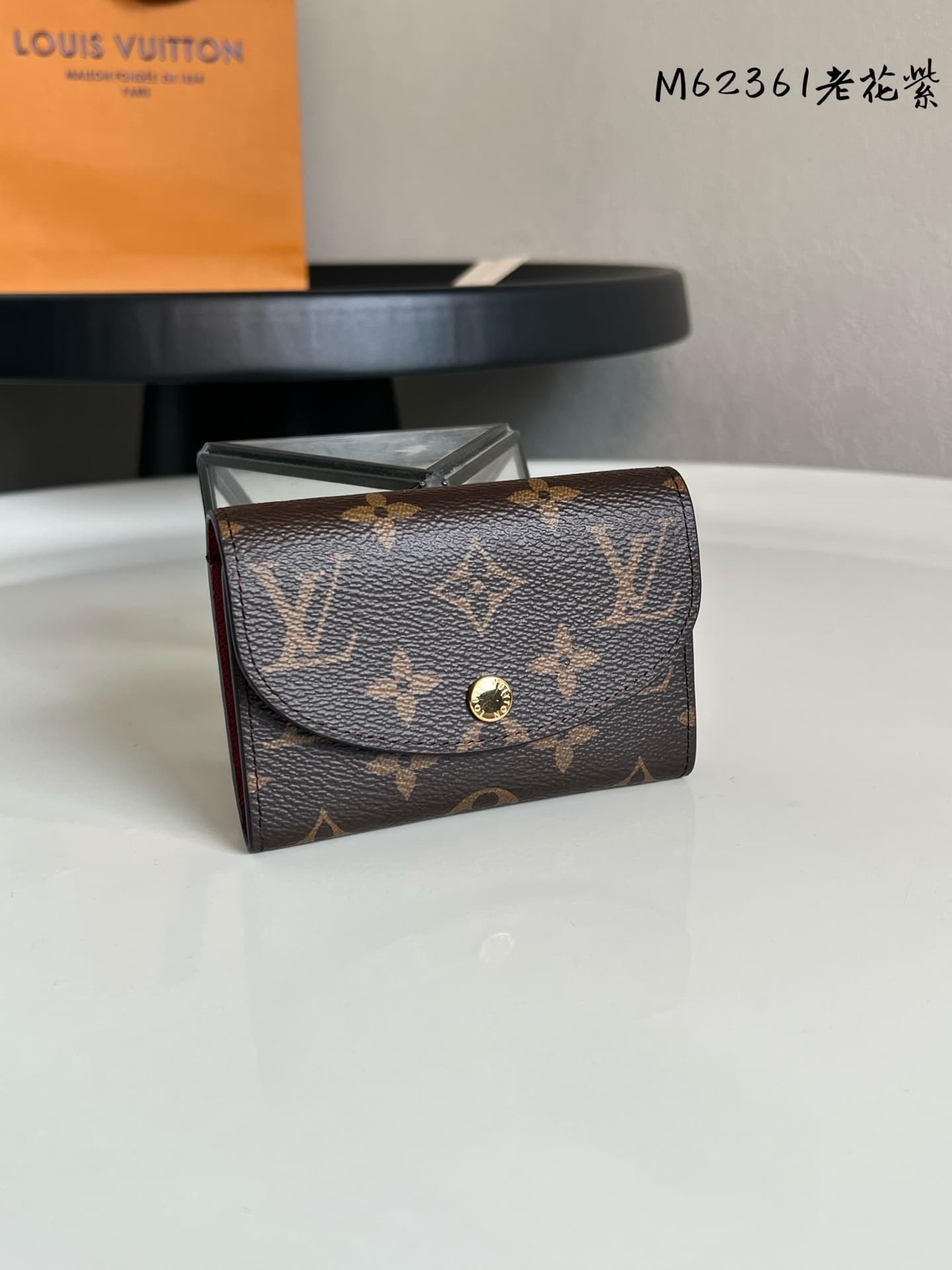 Louis Vuitton Monogram Canvas & Leather Rosalie Coin Purse M62361 Fuchsia High