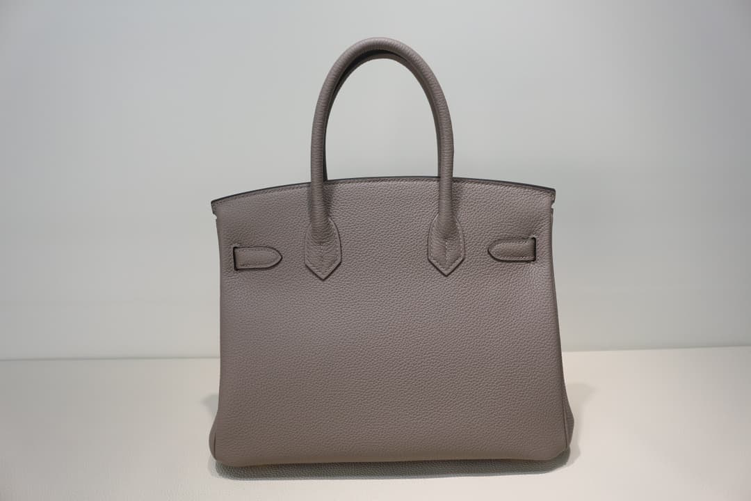 Hermes Birkin 25/30/35cm Bag Togo Leather In Gris Asphalte WAX High