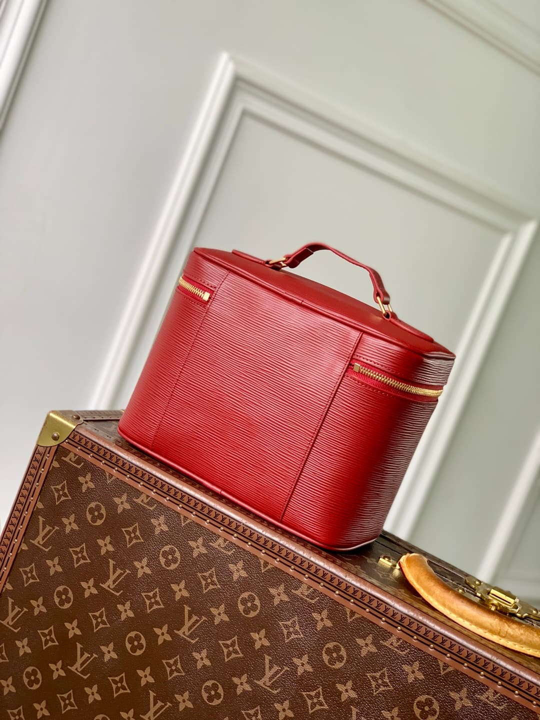 Louis Vuitton Nice BB Epi grained leather Monogram M25856 Monogram Red High