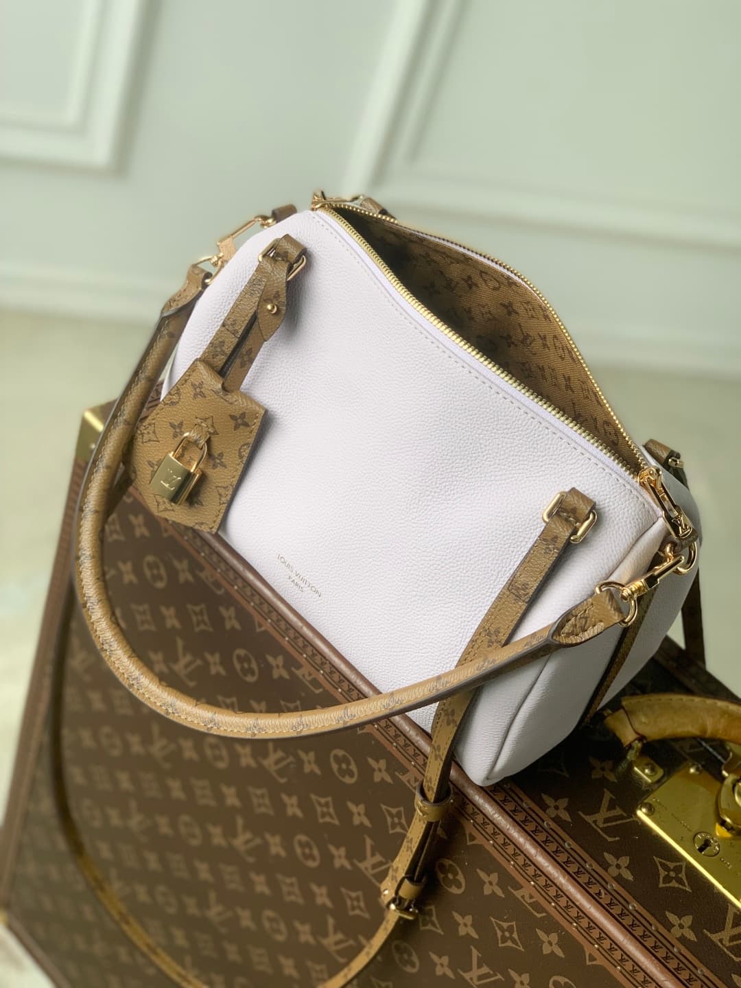 Louis Vuitton Express PM handbag in lilac calfskin leather M27275 high