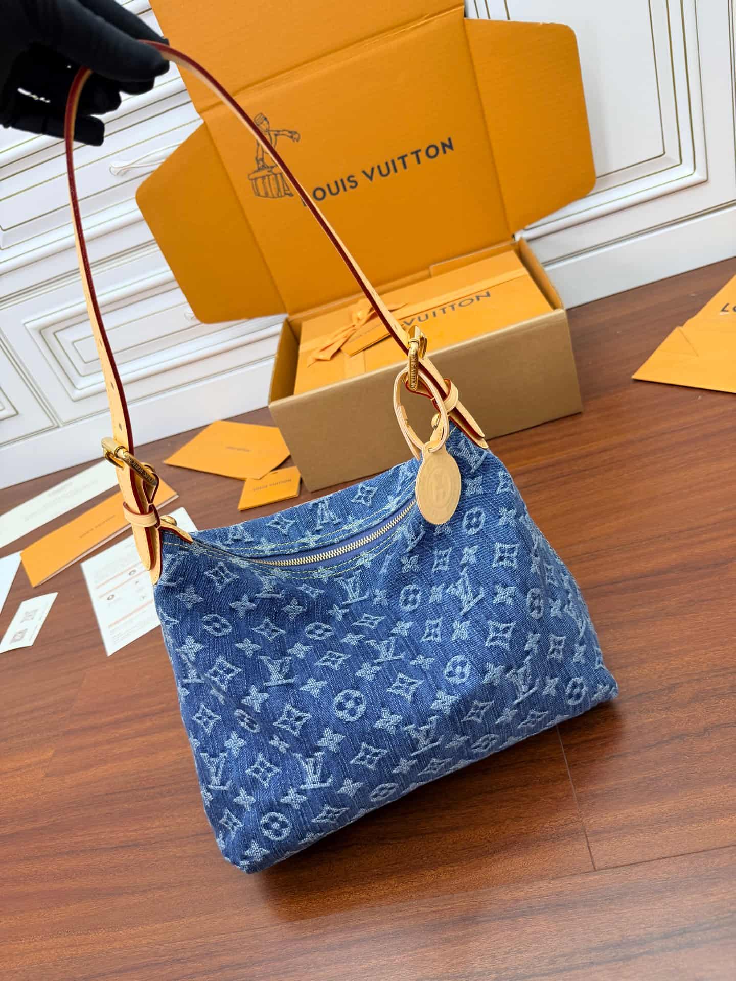 Louis Vuitton Baggy Monogram Blue Denim M27329 TOP