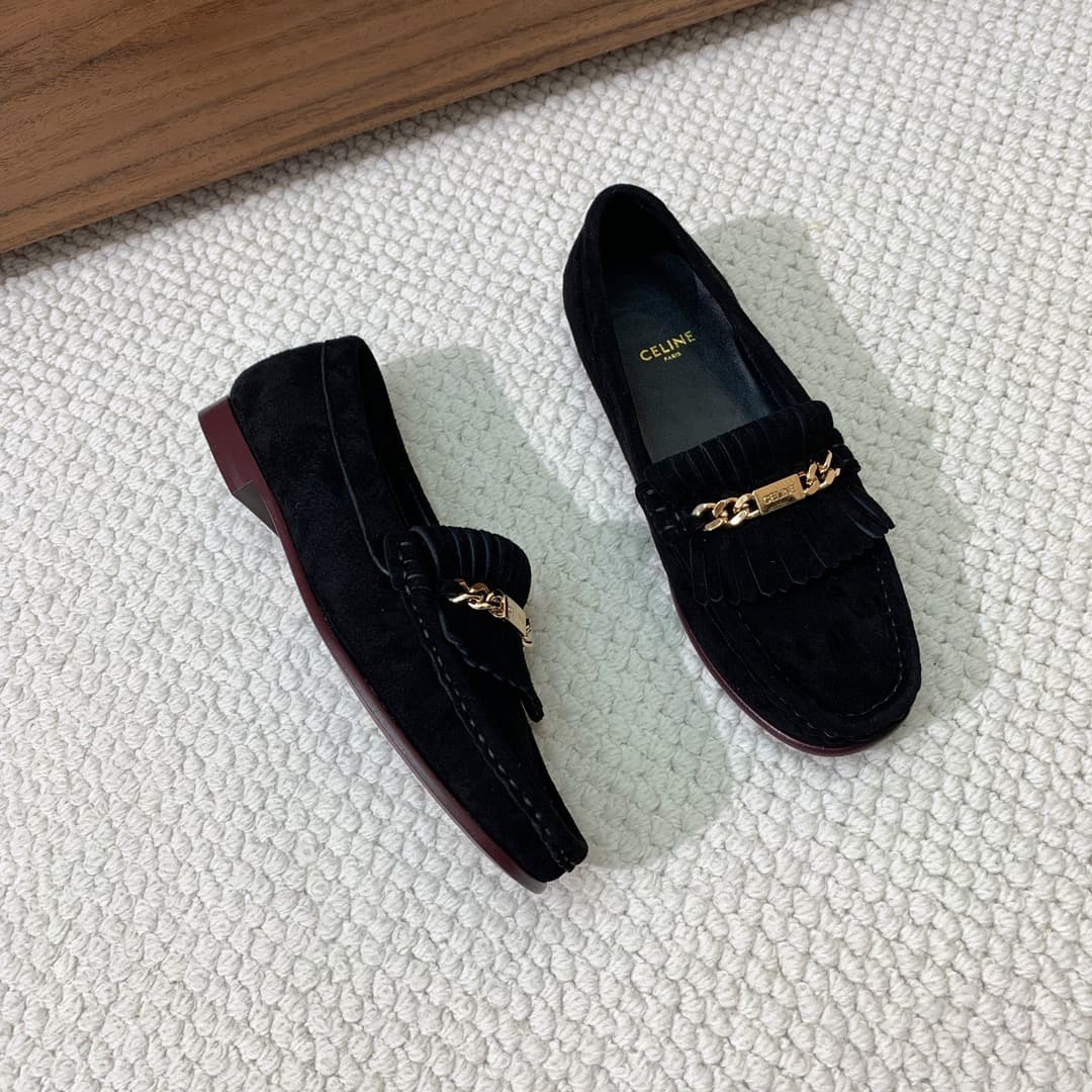CELINE LUCO LOAFER WITH FRINGES Shoes Women