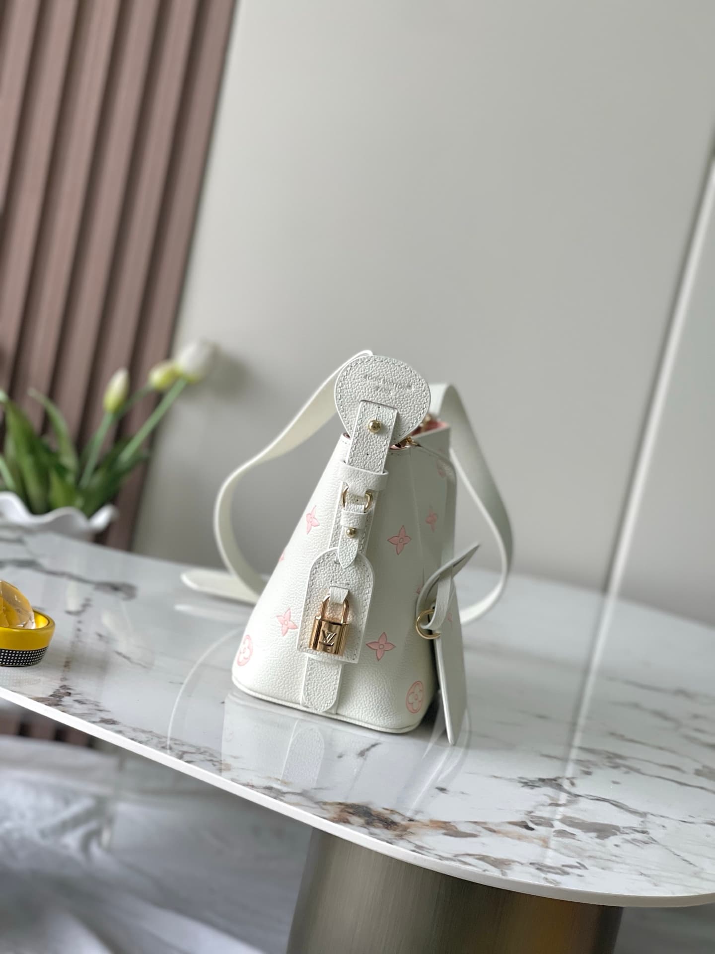 Louis Vuitton All In BB Milky White/Peach Cowhide leather M28315 High