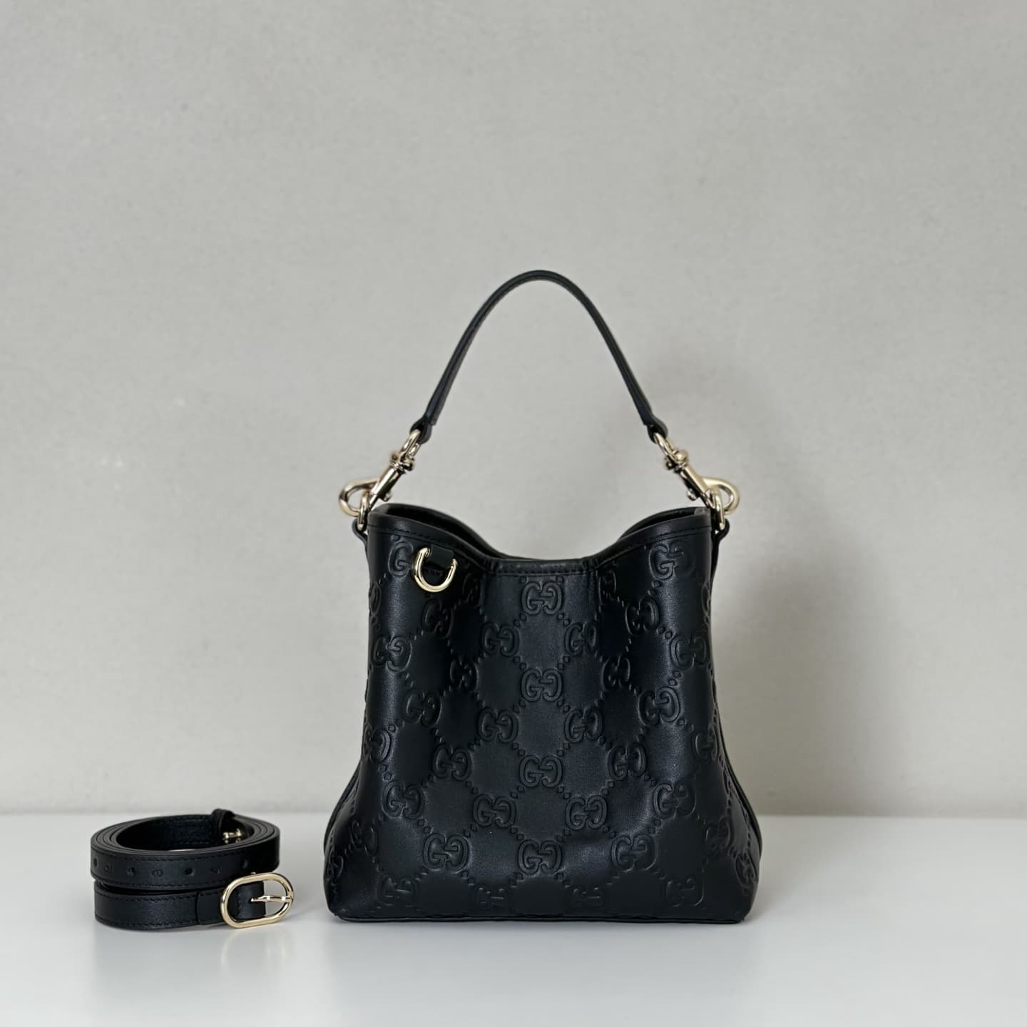 Gucci GG Emblem small bucket bag 815118 High