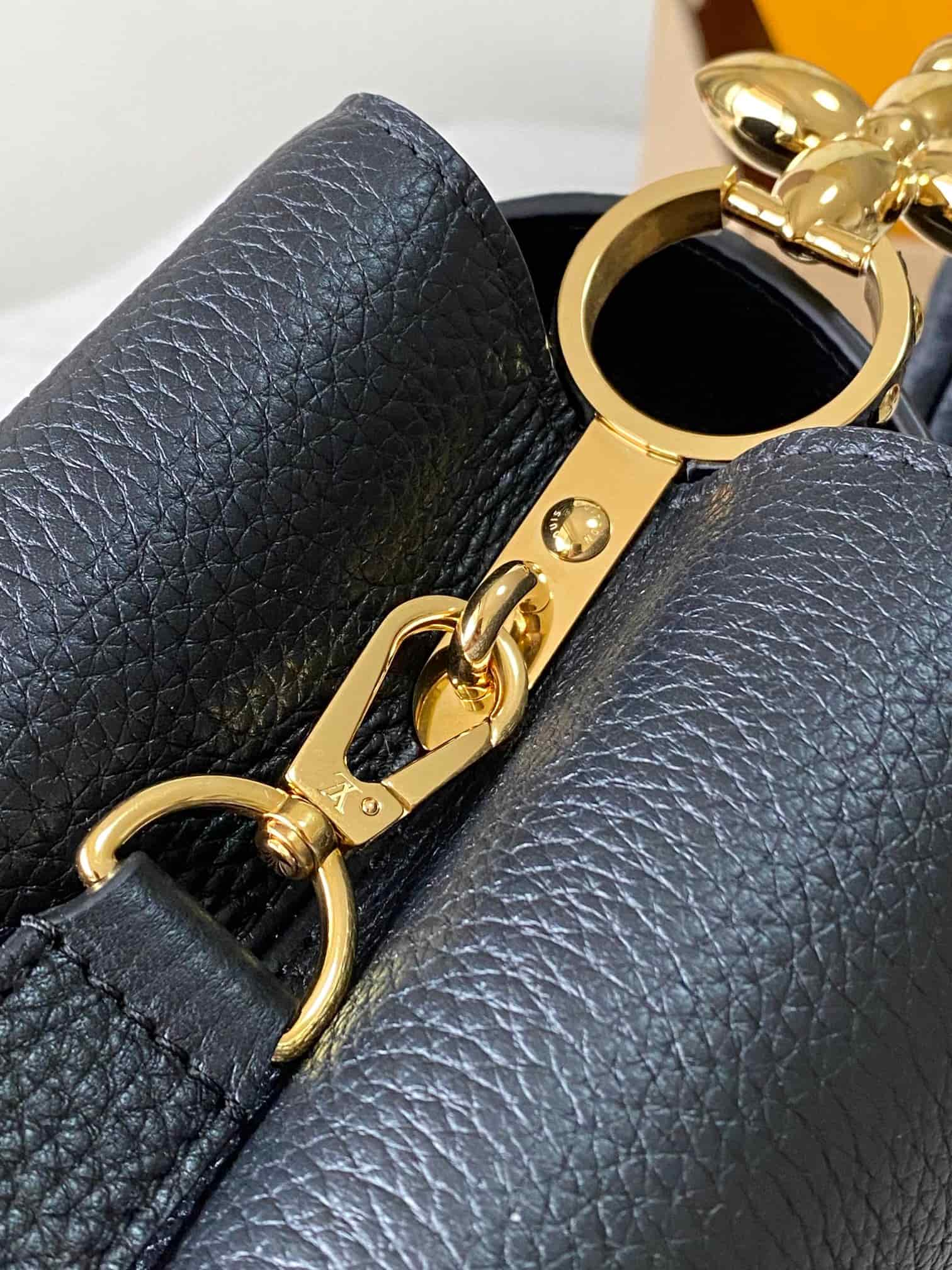 Louis Vuitton Capucines BB Taurillon Leather M24698 Black Top