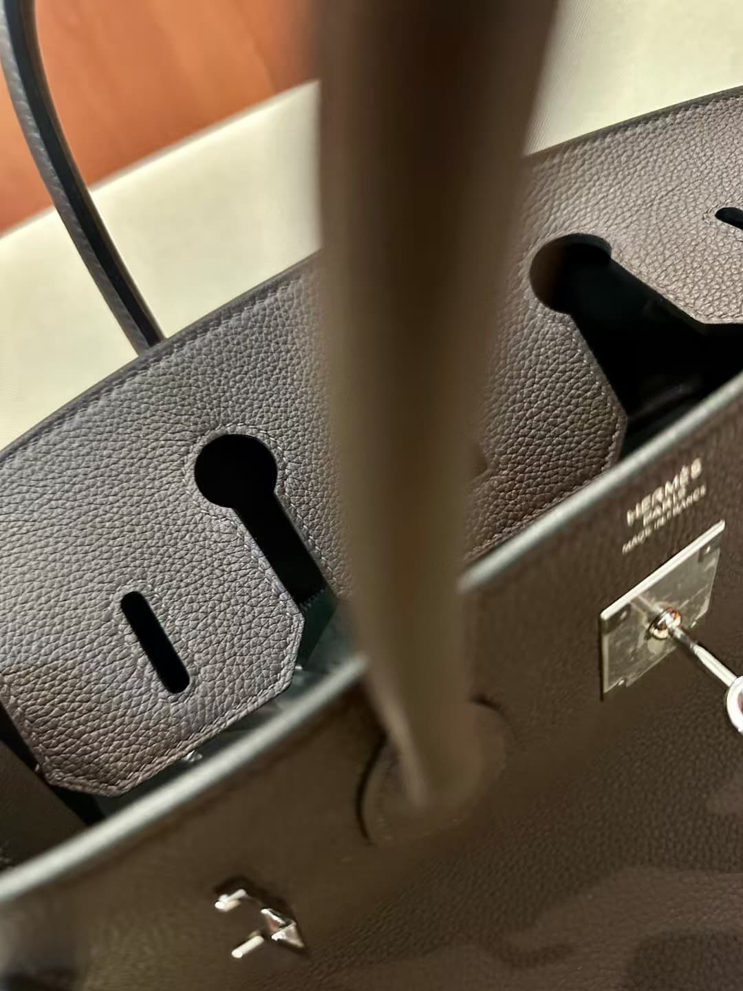 Hermes Birkin 25/30/35cm Bag Togo Leather In Ebene WAX High