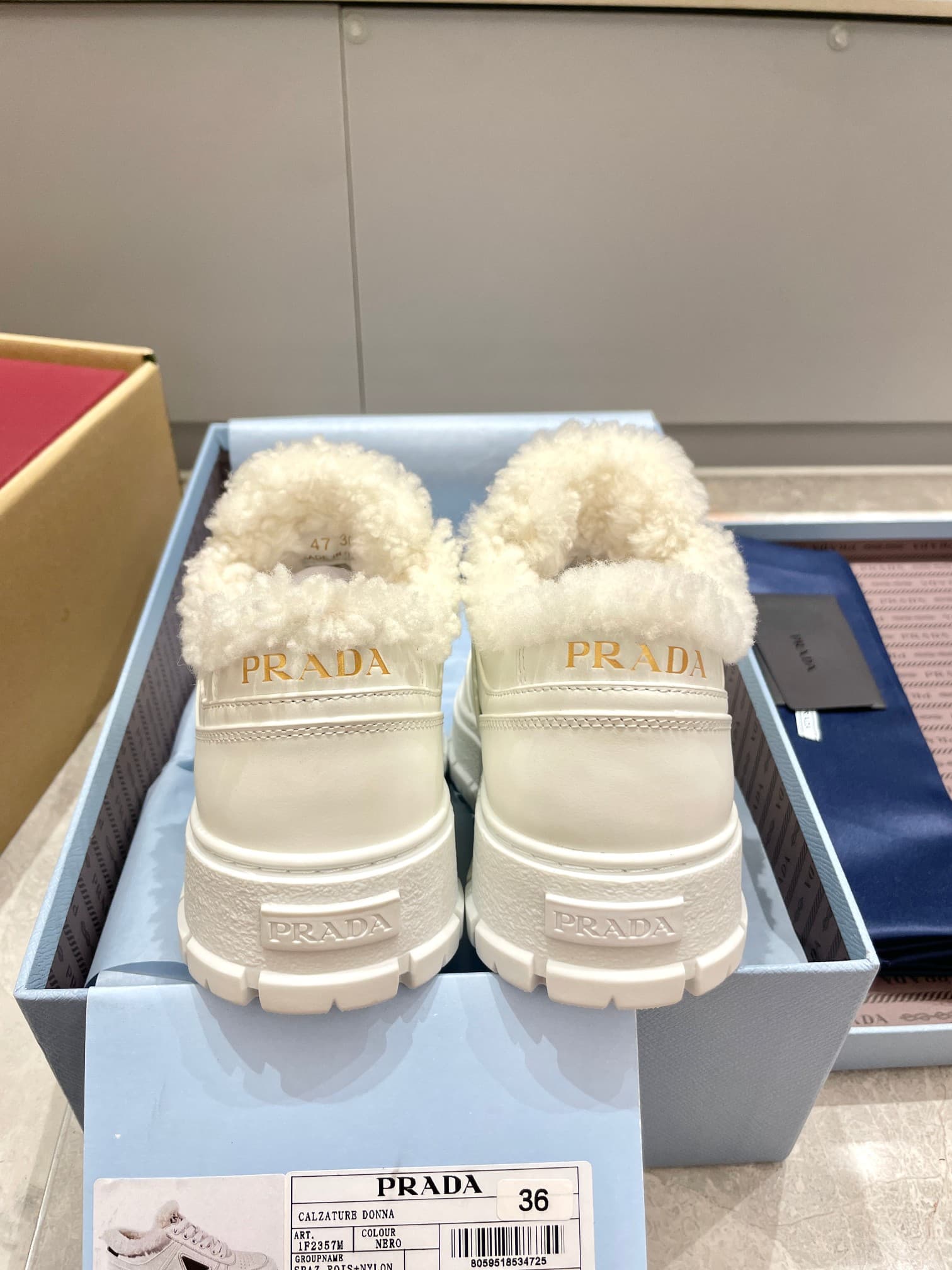 Prada Leather Sneaker Shoes Women