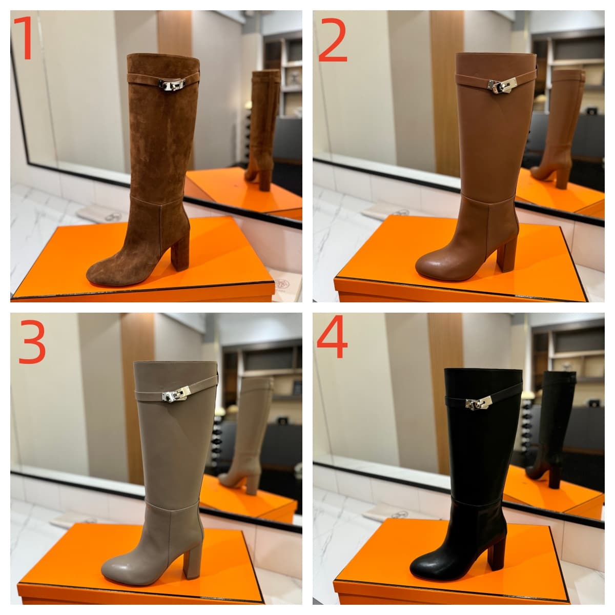 Hermes Kelly Jumping Boots Shoes Women