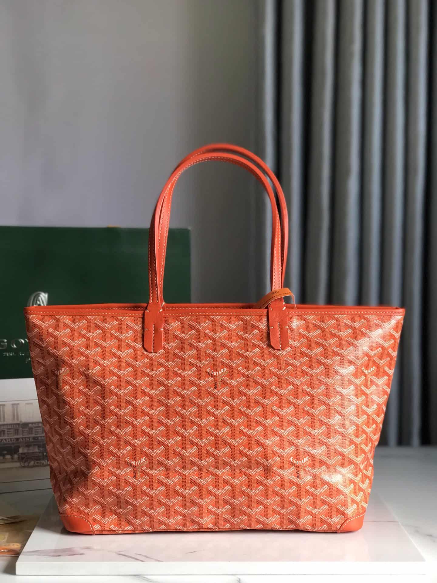ARTOIS PM BAG Goyardine Canvas & Chevroches Calfskin Orange High