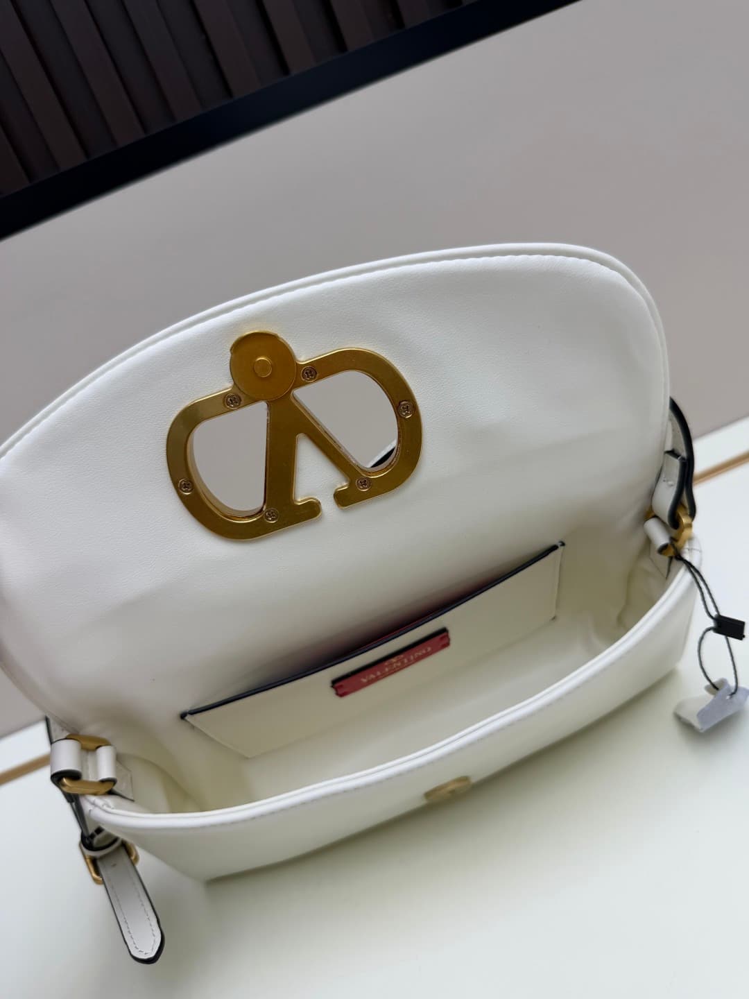 Valentino Garavani Devain Small Nappa Shoulder Bag White High
