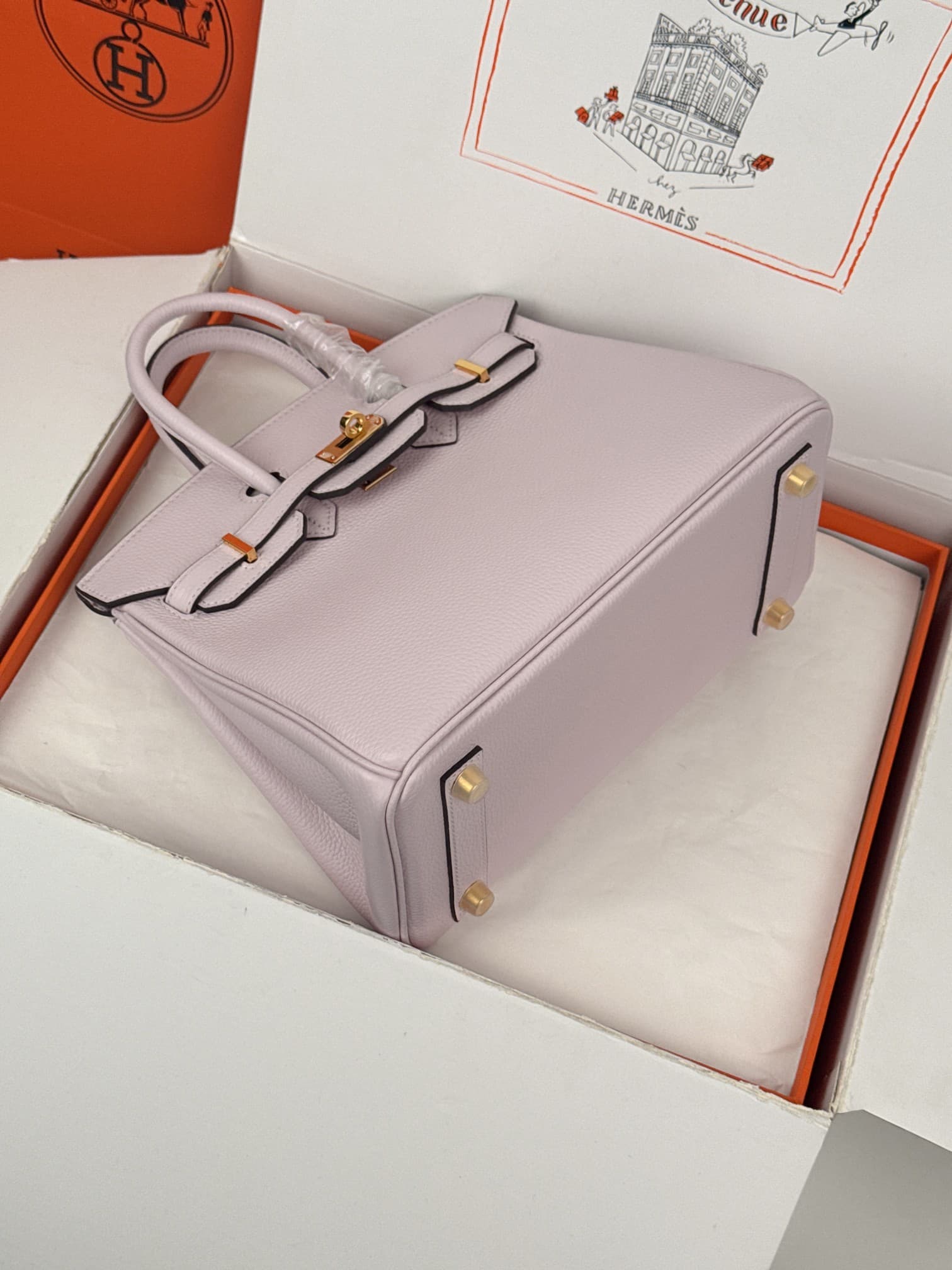 Hermes Birkin 25/30 Bag Togo Calfskin Leather Rose Sheherazade High
