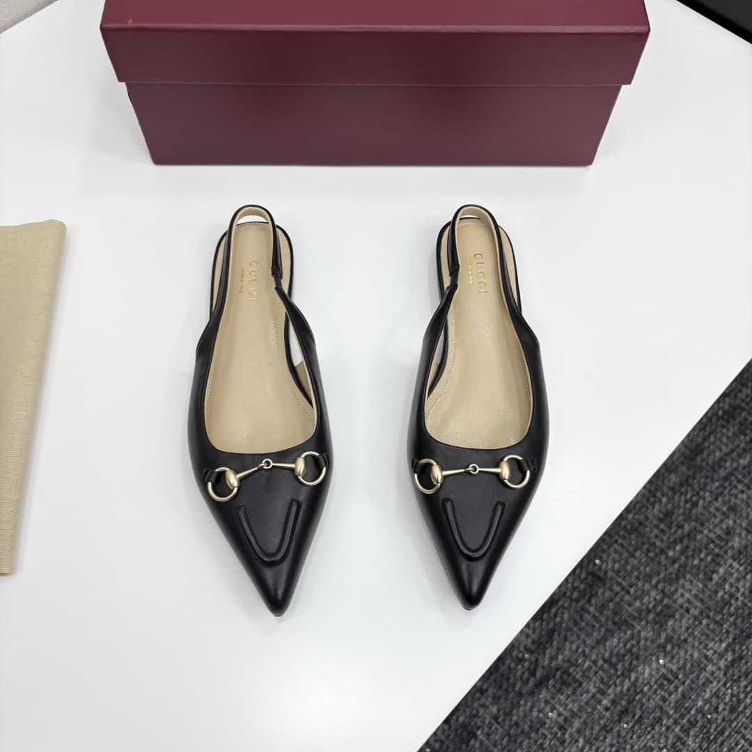 Gucci Leather Slingback Pump Shoes Women