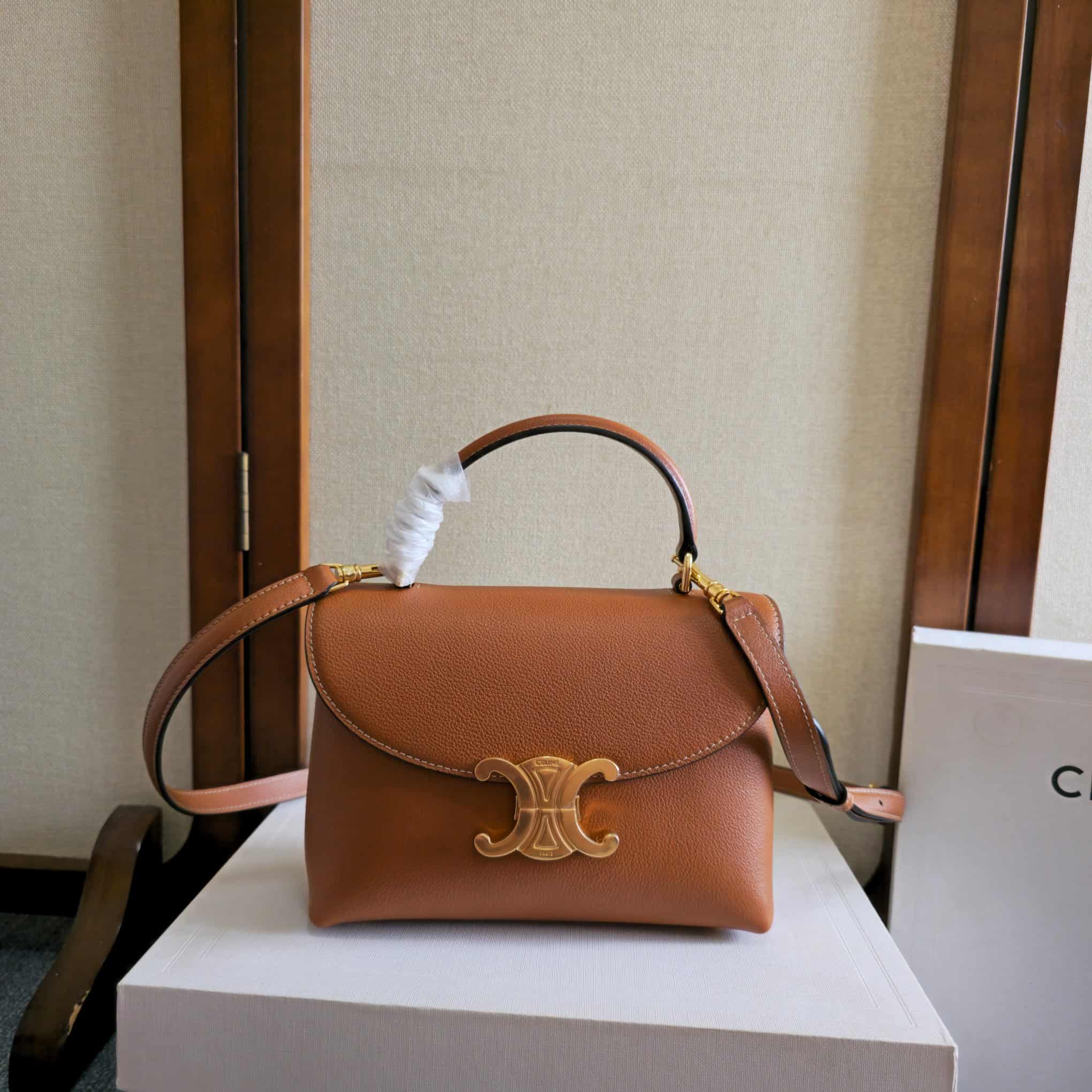 Celine Mini Nino bag in Tan Supple Calfskin High
