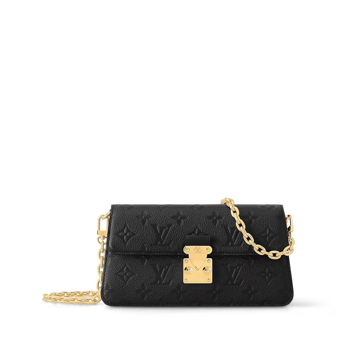 Louis Vuitton Wallet On Chain Métis Black Monogram Empreinte embossed supple grained cowhide leather M82637 TOP