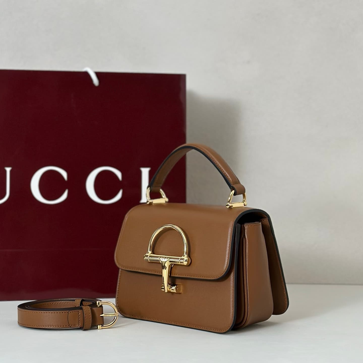 Gucci Siena small top handle bag 855536 Brown High