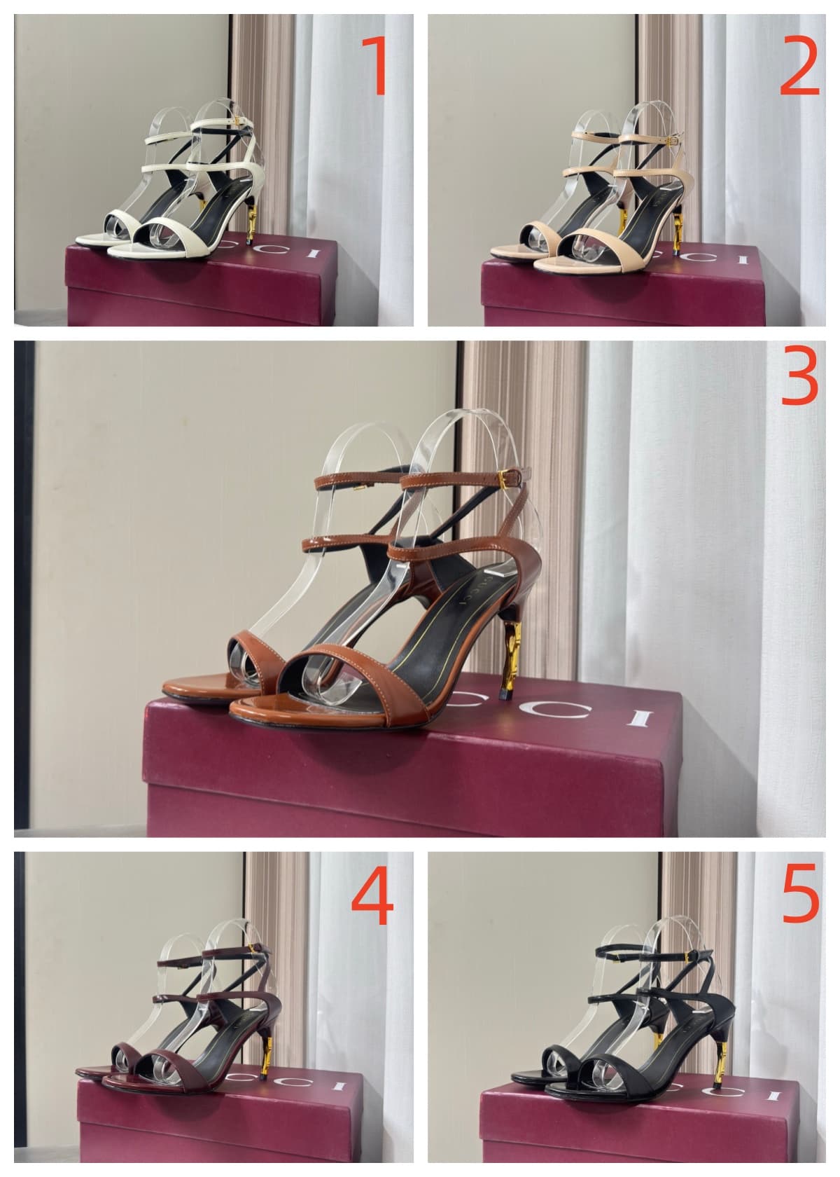 Gucci Patent Leather Strappy Sandal Shoes Women